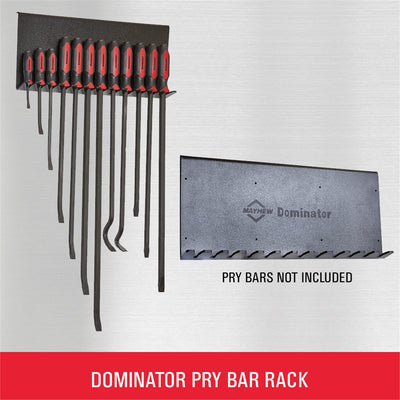 Mayhew 12-Piece Pry Bar Rack, Wall Hook Mount (Pry Bars Not Included)