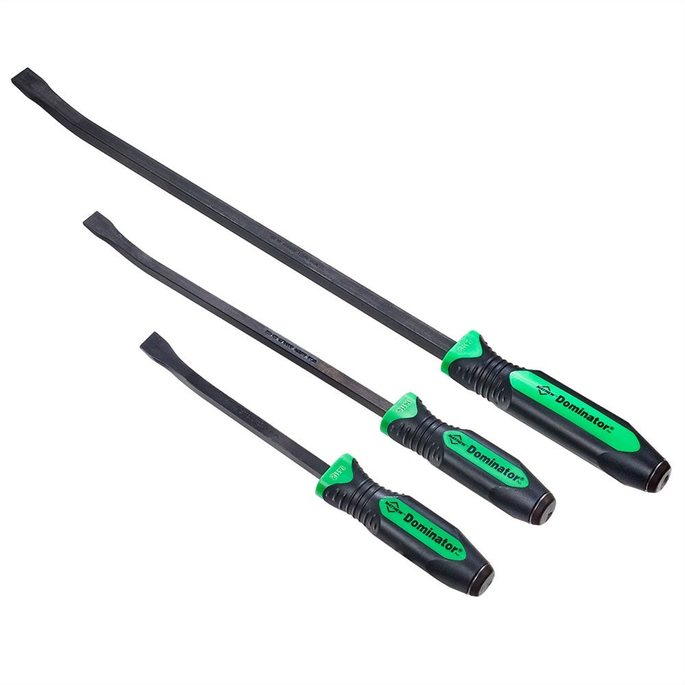 Mayhew 3-Piece Dominator Curved Pry Bar Set, Green