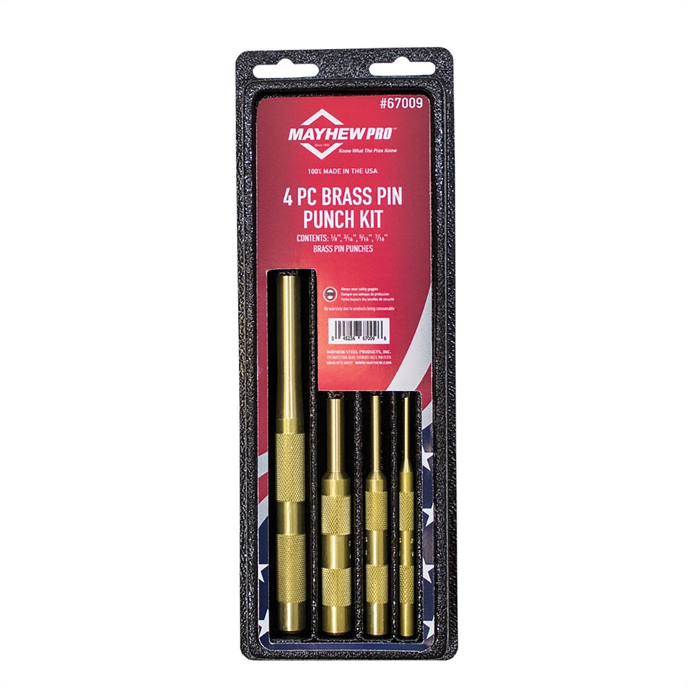 Mayhew 4-Piece Brass Pin Punch