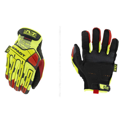 Mechanix Wear Hi-Viz M-Pact D4-360 Gloves (Medium, Fluorescent Yellow)