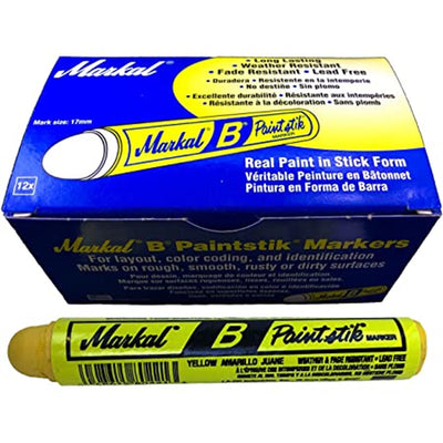 Paintstik B, Yellow Solid Paint Marker (12/box, 144/cs)