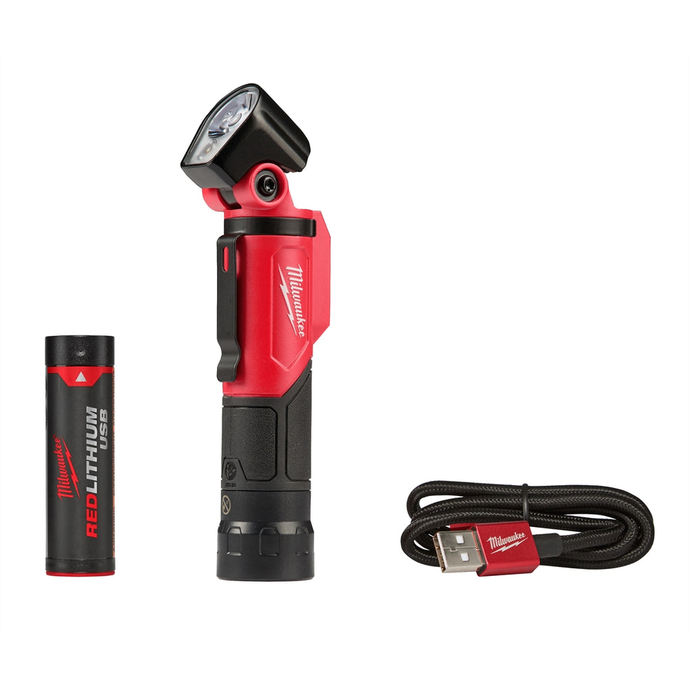 USB Rechargeable Pivoting Flashlight w/ (1) REDLITHIUM USB Battery Kit