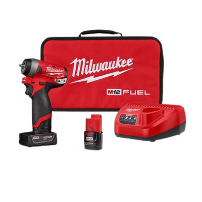 M12 FUEL 1/4 in. Stubby Impact Wrench w/ (2) Batteries Kit