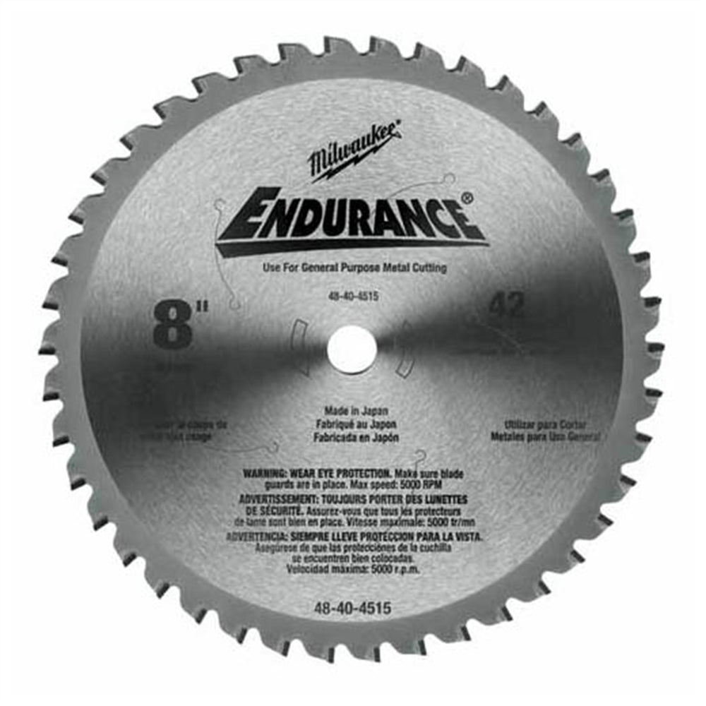 Milwaukee 8 in. Circular Saw Metal Cutting 42 Teeth Blade MATB