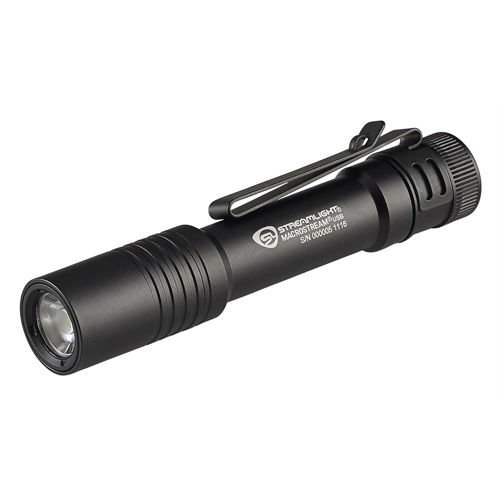 MacroStream USB Flashlight, Black, 500 Lumens Runs 8 Hours