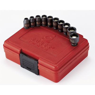 Sunex Tools 1/4 in. Drive 10-Piece Magnetic Impact Socket Set