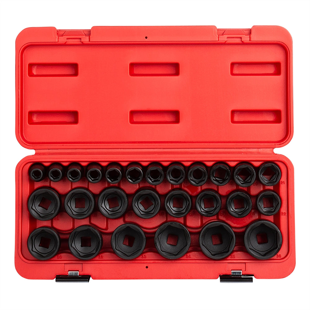 Sunex Tools 26-Piece 1/2 in. Drive Metric Impact Socket Set