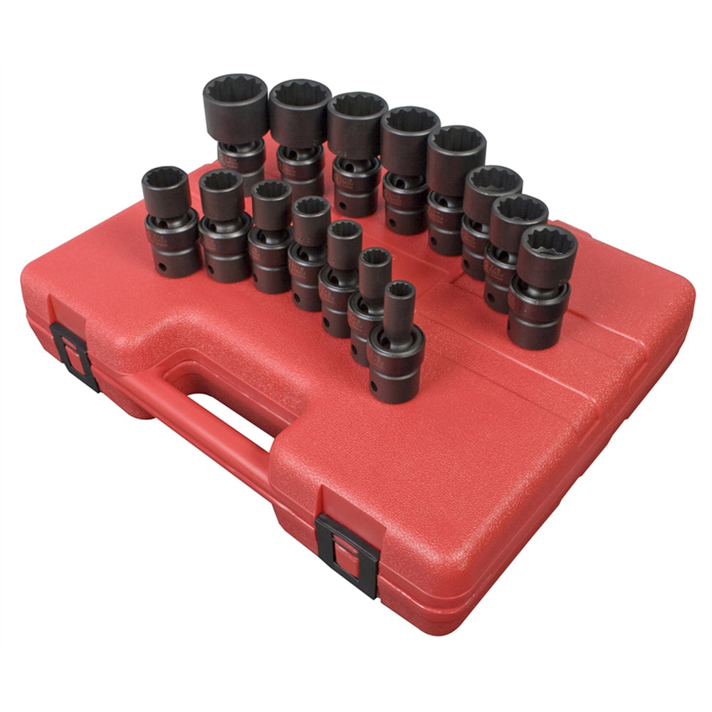 15-Piece 1/2 in. Drive 12-Point Fractional SAE Universal Impact Socket Set