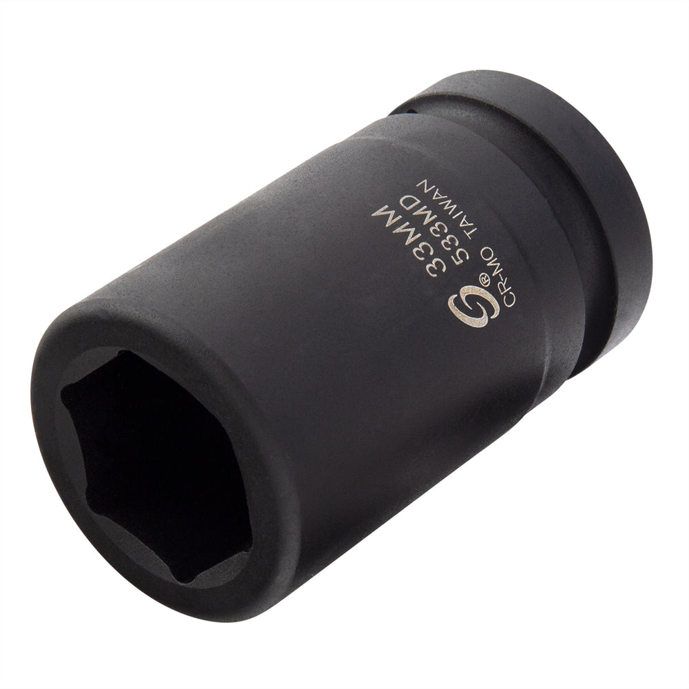 1" Drive Deep 6PT Impact Socket, 33mm