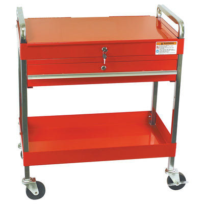 Sunex Tools Service Cart w/ Locking Top and-Drawer, Red