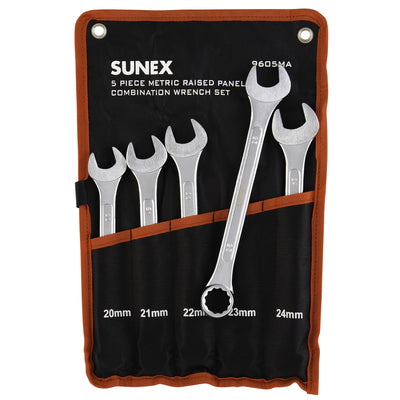 Sunex 5-Piece Metric Raised Panel Combination Wrench Set