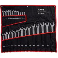 25 Pc. Metric Full Polish V-Groove Combo Wrench Set