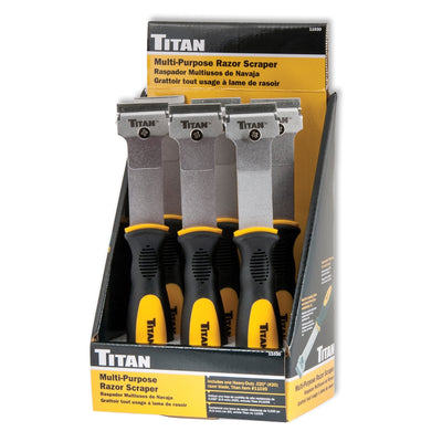 Titan 6-Piece Counter Display Multi-Purpose Razor Scraper