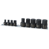 Titan 9-Piece 1/4 in. and 3/8 in. Drive Stubby Metric Hex Bit Socket Set