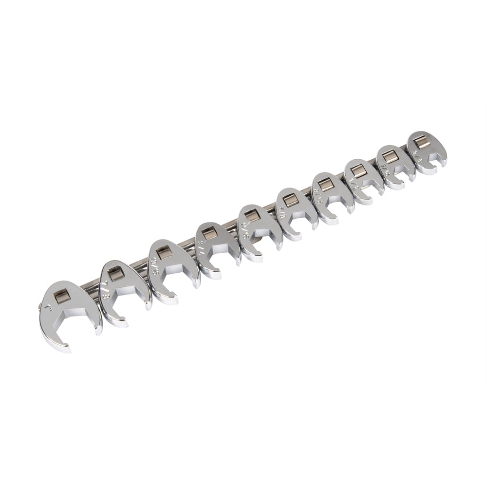 Titan 10-Piece 3/8 in. Drive SAE Flare Nut Crowsfoot Wrench Set