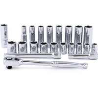 Titan 22-Piece Metric 3/8 in. Drive Socket Set